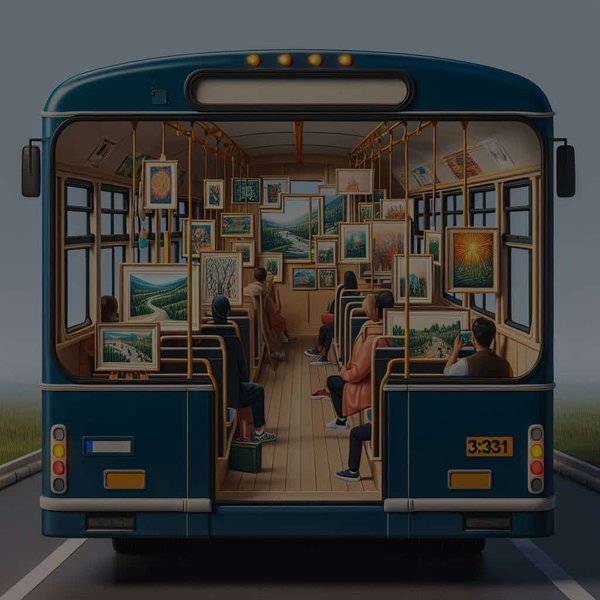 Comment mettre en place une galerie d'art mobile dans des bus locaux, exposant des œuvres d'artistes de votre région?